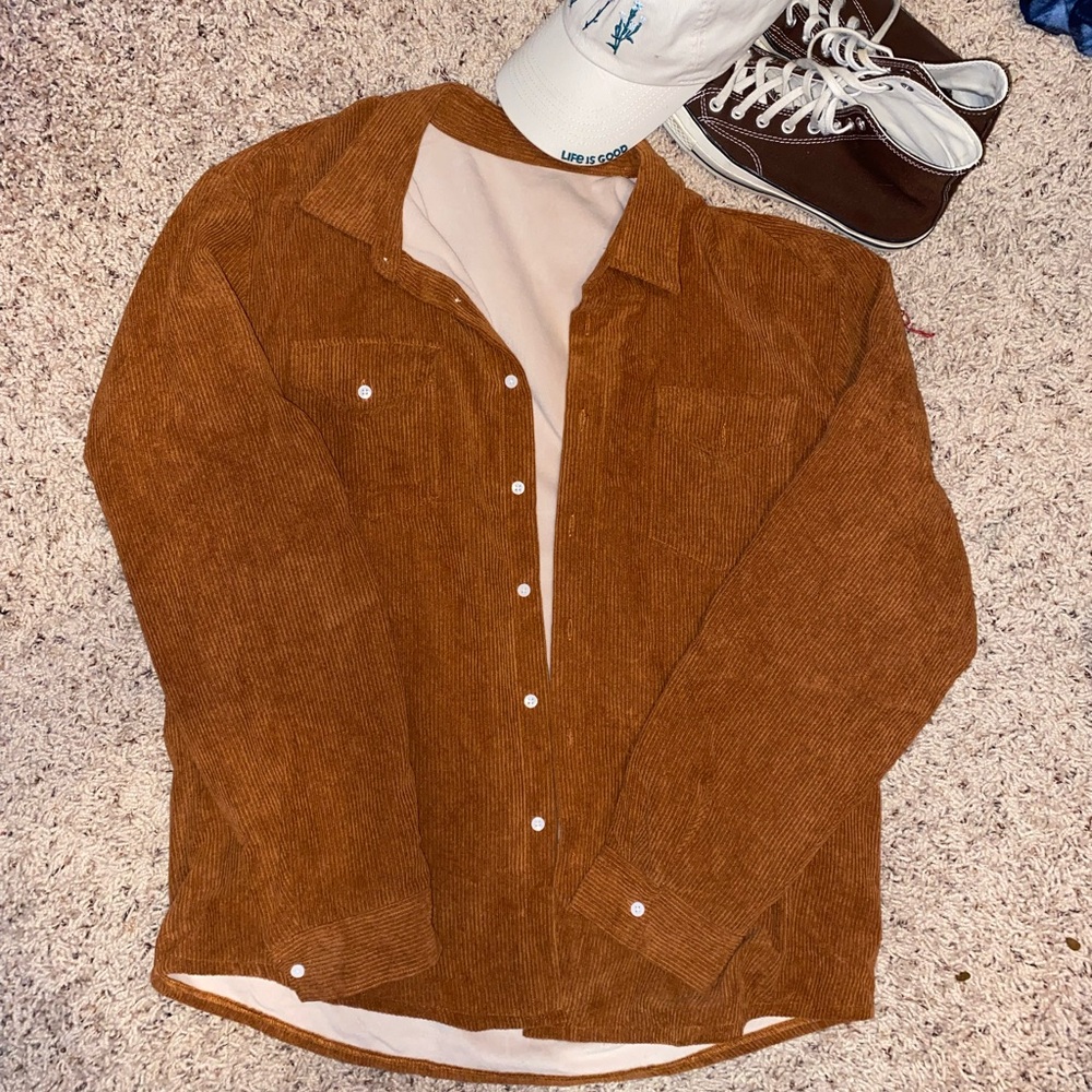 thick orange corduroy jacket